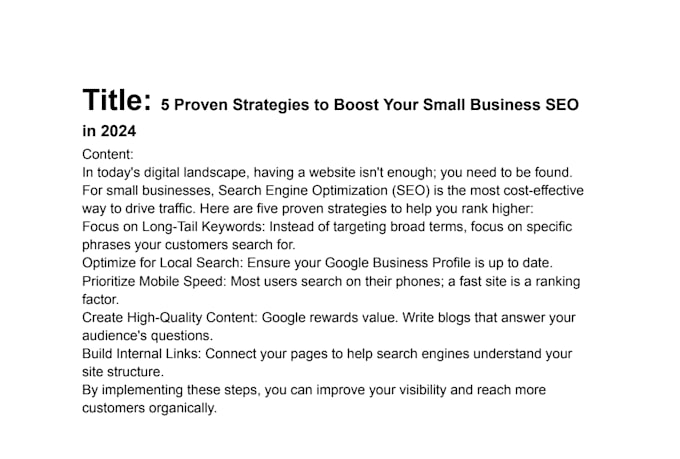 write SEO friendly blog articles in simple english